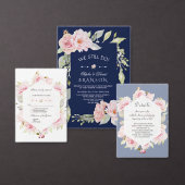  roze bloemige geometrische bruiloft Save the Date (Personaliseer de collectie van deze zelfstandige maker.)