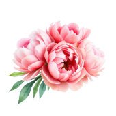 The BAR Elegant Gray Red Peony Minimalist Acryl Bord