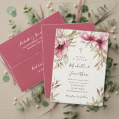 Liefde Nooit Fails Bijbel Verse Roze Bloemen Bruil Poster (Personaliseer deze collectie van deze onafhankelijke maker. Test)