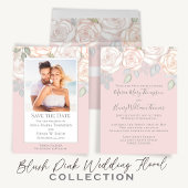 Greenery Elegant Waterverf Rustic Floral Blush Kaart