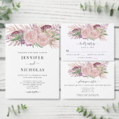 Floral Waterverf Blush Pink Wedding Servet (Personaliseer de collectie van deze zelfstandige maker.)
