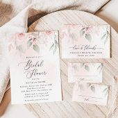 Blush Flowers, Pink Flowers, Boho, Vrijgezellenfee Vellum Uitnodigingen