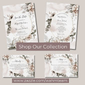 Blush Roze Grijs Bloemen Waterverf Bruiloft Servet