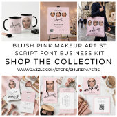 Blush Roze Schoonheid Professionele MUA-foto  Naamplaatje