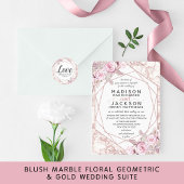 Blush Marble Geometrisch Lijst Bruiloft Welkom Spandoek