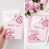 Roze Pioen Save the Date Kaart