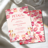 Blush Pink Petals en Prosecco Vrijgezellenfeest Papieren Bordje