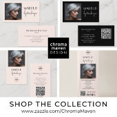 Blush Pink Black Makeup Salon Square Naamplaatje