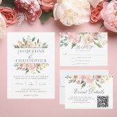 Elegant Blush Pink Peony Floral Custom Bridesmaid Latte Mok