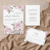 Mooie Blush Roze Rozen met Foto Bruiloft Servet (Personaliseer de collectie van deze zelfstandige maker.)