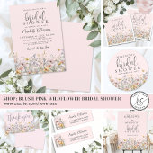 Wilde bloem Roze blos Bedankkaart