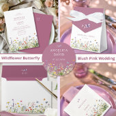 Whimsical Wildflowers Vlinders bruiloft Kaart