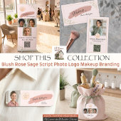 Blush Linen Sage Luxe Visagist Visitekaartje