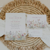 Blush Meadow Baby shower Luier Raffle Informatiekaartje