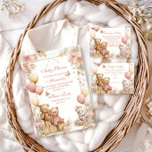 Blush teddybeer Baby shower Servet