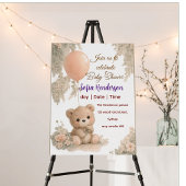 blush floral teddy bear pink bedankdoosjes