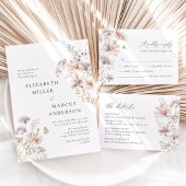 Blush Wildflower Minimal Wedding Save the Date