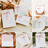 Roze Bow Mini Mousserende Wijnlabels Klaar voor Po Sparkling Wijnetiket