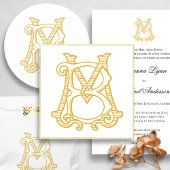 Folie BM Monogram MB Monogram Invitation Folie Uitnodiging