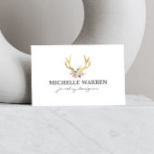 Boheemse gouden geweien met bloemen II Spandoek