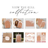 Bohemian Floral Moderne Terracotta Bruiloft Detail Informatiekaartje