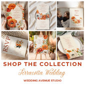 Foto Bohemian Chic Bloemen Terracotta Bruiloft Save The Date