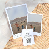 Modern Wedscript & Leaves Return-adres Zelfinktende Stempel