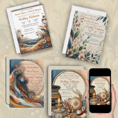 Boheemse mix van blauwgroen, magenta, paarse bloem Case-Mate iPhone case