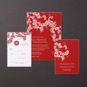 Red Boho Peacock Aziatische bruiloft moeder van de Ronde Button 5,7 Cm (Personaliseer de collectie van deze zelfstandige maker.)