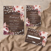 Herfst Boheems Roos Rustiek Houten Vrijgezellenfee Kaart (Personaliseer de collectie van deze zelfstandige maker.)