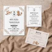 Westerne bruiloft rustieke cowboy bruiloft papieren bordje (Personaliseer de collectie van deze zelfstandige maker.)