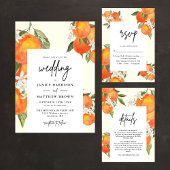 Boho Abstract Sketchy Orange Garden Wedding Ronde Sticker