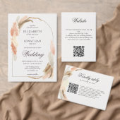 Pampas gras gedroogde bloemen boho save the date (Personaliseer de collectie van deze zelfstandige maker.)