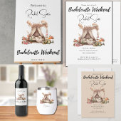 Boho Glamping Bachelorette Party Welkomstbord Foto Afdruk