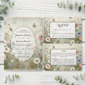 Boho Blooms en huwelijksgeloften Kaart (Personaliseer de collectie van deze zelfstandige maker.)