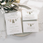 Boho Boy Babykleding Baby shower Kaarten en gesche Poster