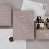 Boho Chic Dusty Roos Roze Monogrammed Servetten