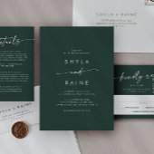 Boho chic smaragd groen monogram bruiloft servette servet