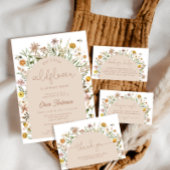 Boho Chic Wildflower Baby shower Papier Servet