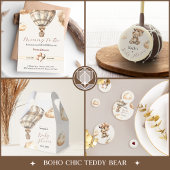 Boho Teddy Bear Luchtballon Sky Wolken Favor Box Bedankdoosjes