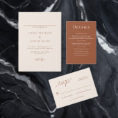 Boho Chic Terracotta Wedding Retouradres Etiket (Personaliseer de collectie van deze zelfstandige maker.)