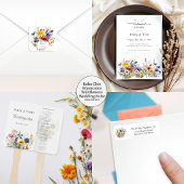 Boho Chic Wilde Bloemen Modern 3 Foto Save The Date