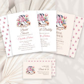 Boho Coastal Cowgirl Bridal Shower Uitnodiging