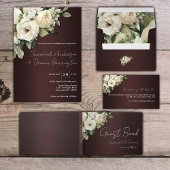 Rustieke Rozen Marsala Bruiloft Dank u Hart Sticker