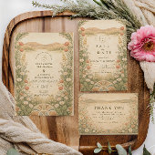 Boho Desert Botanical Wedding Kaart