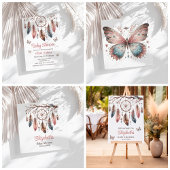 Boho Aangepaste Naam Dreamcather Baby shower Ronde Sticker