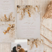 Boho Herfst Bloemen Wedding Programma