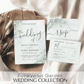 Rustic Sage Green Thank You Eucalyptus Wedding  Bedankkaart