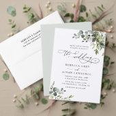 Rustic Eucalyptus Leaves Greenery Neustra Boda Kaart (Personaliseer deze collectie van deze onafhankelijke maker. Test)