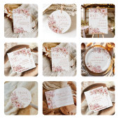 Boho Fall Floral Baby Shower Return Address Label